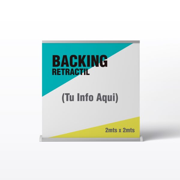 Backing Tipo rollup con impresión 72 x 72 pulgadas